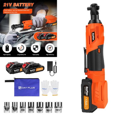 Mini Elektro Ratschenschlüssel, Lithium Elektrowerkzeug 21V 3/8'' 420NM 2X Akku & Koffer