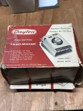 Vintage Dayton Tape Embossing Label Maker 4X776 RARE!