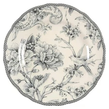 222 Fifth Adelaide Grey and White Salad Plate 11687145