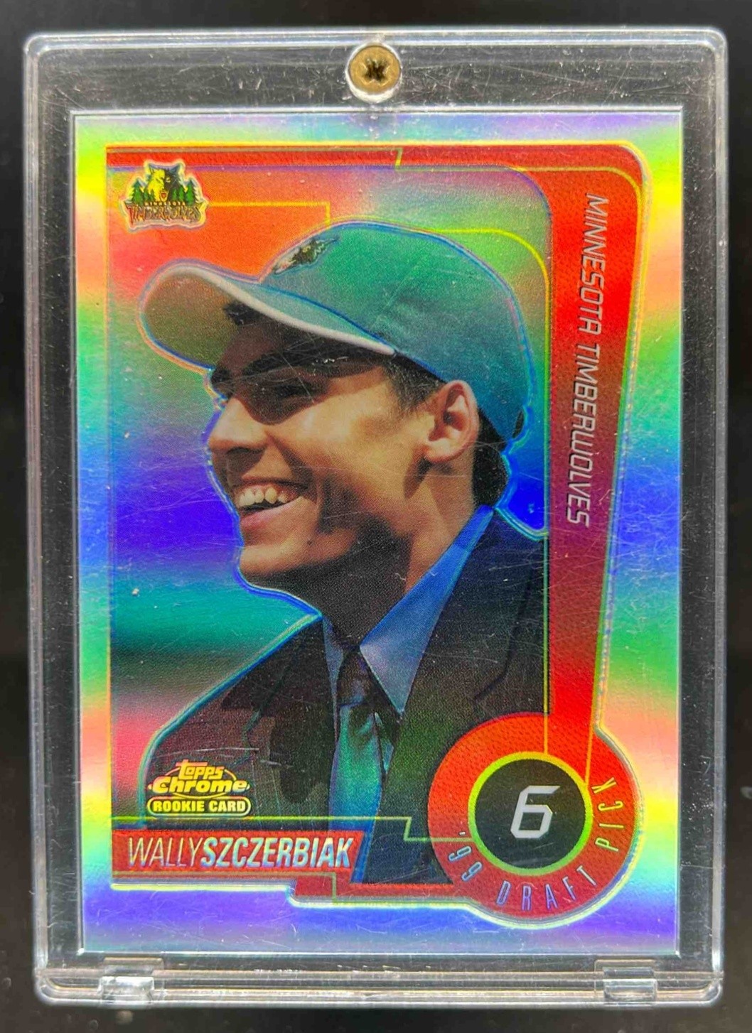 1999-00 Topps Chrome Wally Szczerbiak Refractor Rookie RC #117 Timberwolves