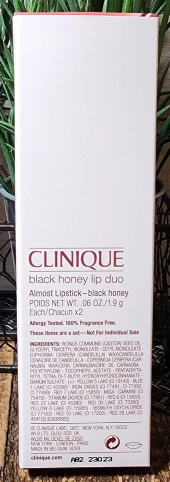 2 Pack Clinique Almost Lipstick 06 Black Honey 0.06oz/1.9g Each Full Size NIB - Image 3 of 3