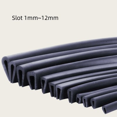 1mm~12mm U-Profil Gummidichtung Kantenschutz Fassungsprofil Gummiprofil