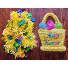 Easter Hanging Wreath Wall Decor and New 10FT Egg Garland