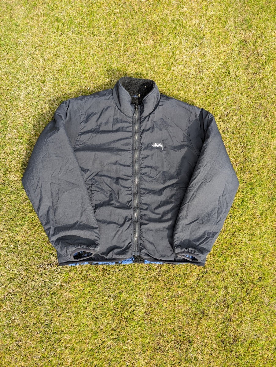 Stussy Cosmos Reversible Sherpa Fleece Jacket Size Large | FULLY