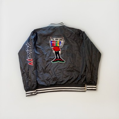 Shaka Wear Off Brand Stoner Bear Nylon Jacket Mens L Varsity Bomber Jacket