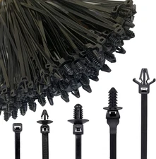 160Pcs Universal Nylon Push Mount Cable Zip Tie, Self Locking Cable Strap,Heavy 