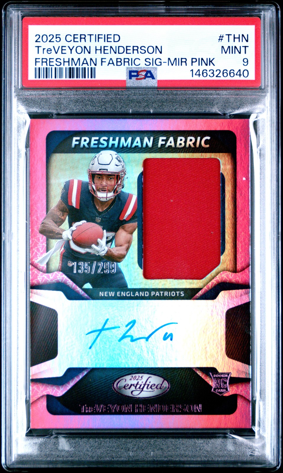 TreVeyon Henderson Panini Certified Freshman Fabric Signatures #THN Base