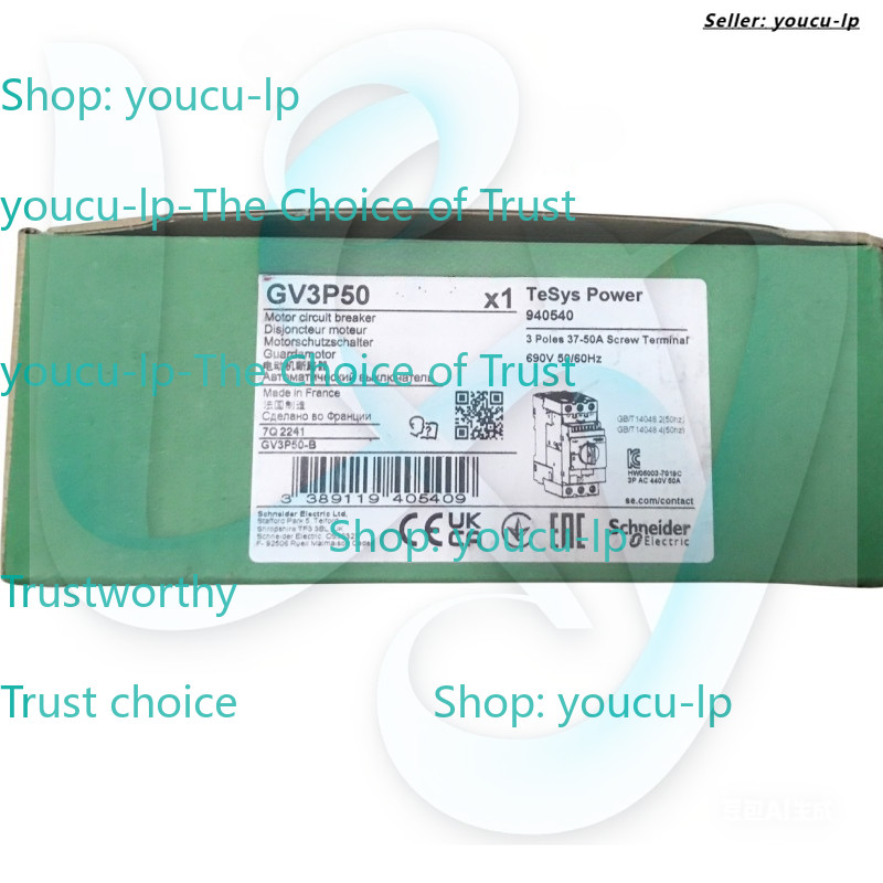 Square D Schneider GV3P50 37-50A Motor Circuit Breaker Free Shipping
