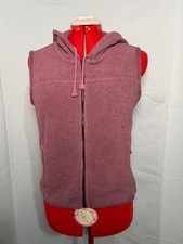 VINTAGE 1999 GAP Lined Purple Vest v/ Side Zip Pockets  Drawstring Hood - S