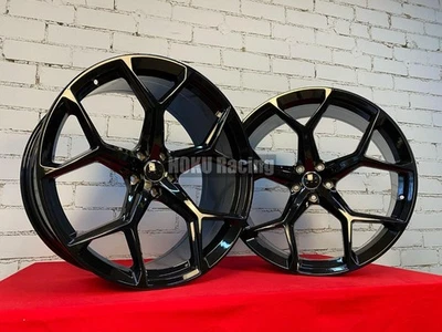 4X 23" RS6 C8 Style Gloss Black 5X112 10J ET18 Felgen für Audi RS7 Q7 Q8 RSQ7 - Bild 1 von 4