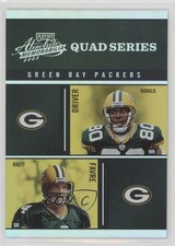 2003 Playoff Absolute Memorabilia Quad Series Donald Driver Brett Favre HOF fm1