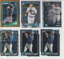 6 CARD ASSORTED COLT EMERSON ROOKIE LOT ! SEATTLE MARINERS ! CHECK IT OUT !