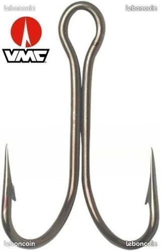 STOCK NEUF : 100 Hameçons Doubles VMC 9908 N°6 - Pêche à Vif et Autres Leurres - Photo 3/4