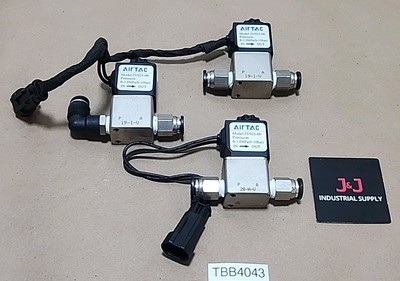 *PREOWNED* [3] AirTAC 2V025-06B Solenoid Valve 2/2 Way 24Vdc 7.0W + Warranty! 