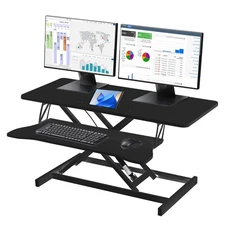 Standing Desk Converter 37" Wide Height Adjustable Sit Stand Riser