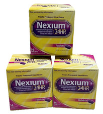Set of 3 - Nexium 24hr Delayed Release Heartburn Relief 20mg TABLETS 14 count
