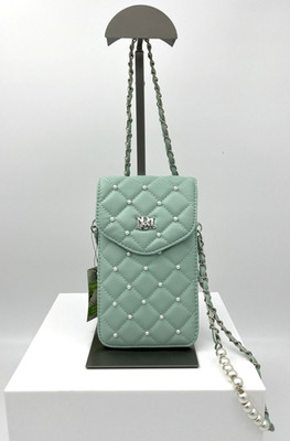 Badgley Mischa Pearls Phone Case With Card Holder Insert, Light Turquoise