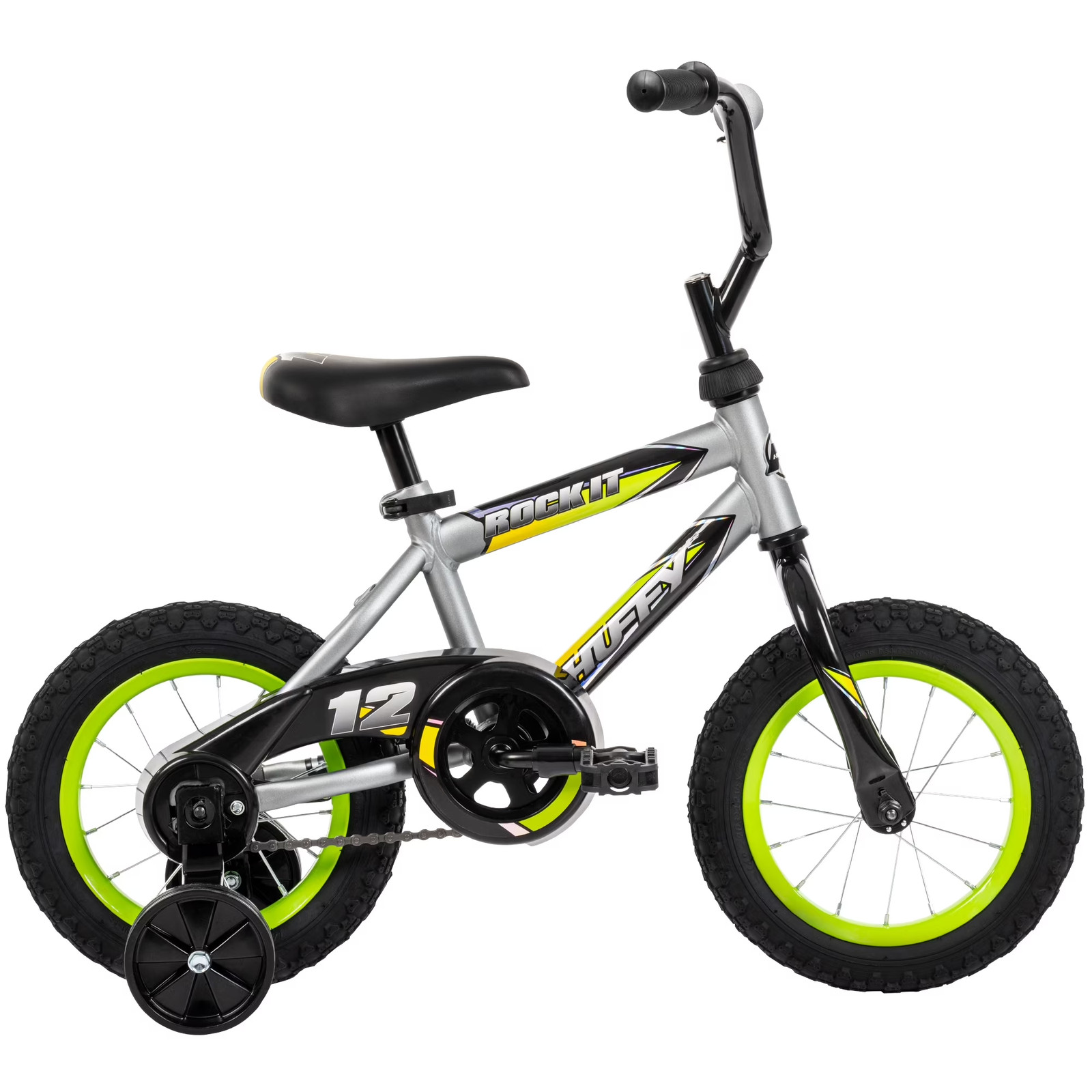 12" Rock It Kids' Bike, Fits Riders 37" - 42", Gray, Child, 