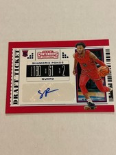 2019-20 Panini Contenders Draft Shamorie Ponds Blue Foil Rookie Ticket Auto SP