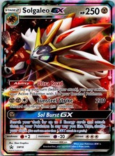 solgaleo gx pokemon card price Pokemon TCG SM104a Solgaleo GX Gold Black Star Promo Card