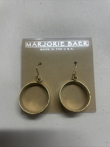 Vintage Marjorie Baer Dangle Golden Earrings