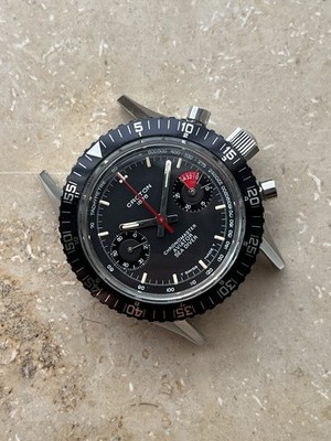 Croton Vintage Chronograph CASD Chronomaster Aviator Sea Diver Swiss Herren Uhr