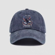 USA 250th Anniversary Hat 1776-2026 Patriotic Eagle American Flag Baseball Cap