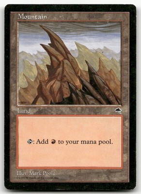 Mountain (Left) #346 (HP) Tempest TMP Magic MTG