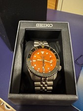 Seiko 5 Sports GMT Automatic Orange Dial Men's Watch SSK005K1