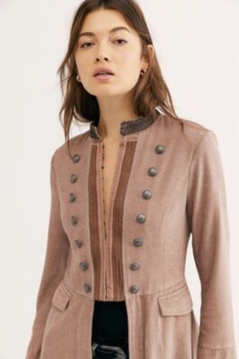 Free People Coat Jacket Lucy Military 