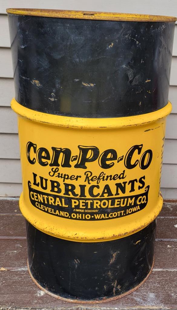 Vintage Cen-Pe-Co Barrel Drum Can 20 gallon Man Cave Garage | eBay