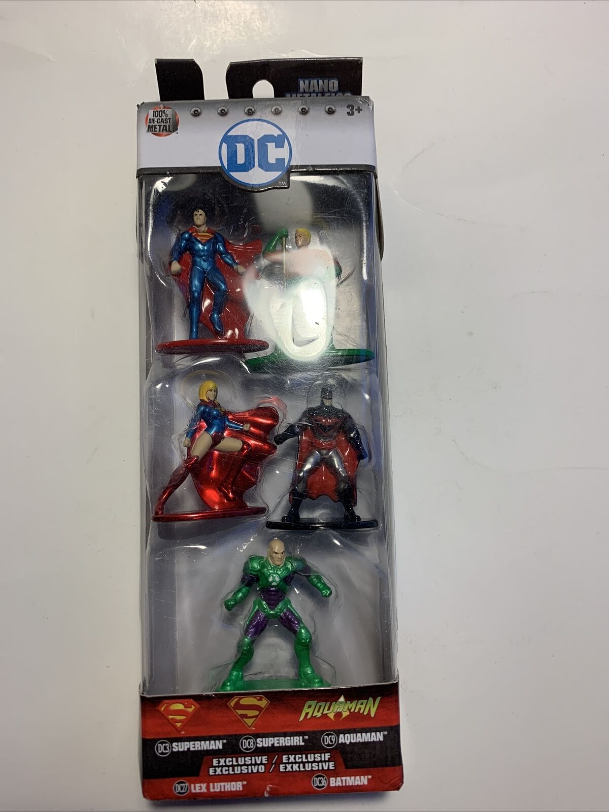 Nano Metalfigs DC COMICS Die Cast Metal Figures-Super Man Batman Jada 5 pack