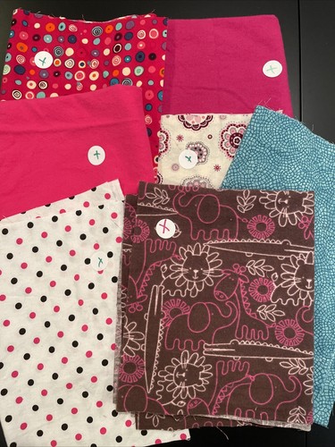 Fabric Fat Eighth and Fat Quarter Lot #7 Pinks