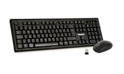 Tastatur und Maus Drahtlos HAMLET 2.4 GHZ Mit Nano Empfänger Italienische