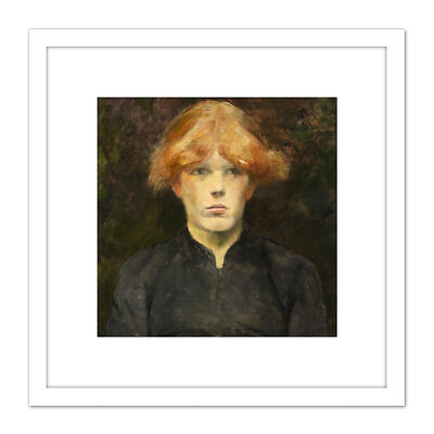 Henri De Toulouse Lautrec Carmen Gemälde quadratisch gerahmt Wandkunst 9 x 9 Zoll