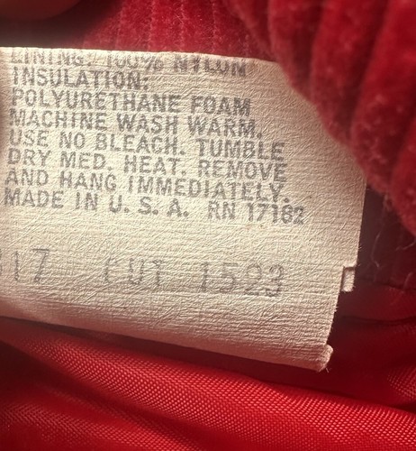 VTG Zero-Zone Insulated Overalls Women's Size 16 Red USA Made - Picture 12 of 16