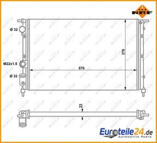 Radiator, engine cooling NRF 58852 for Renault 19 II Chamade