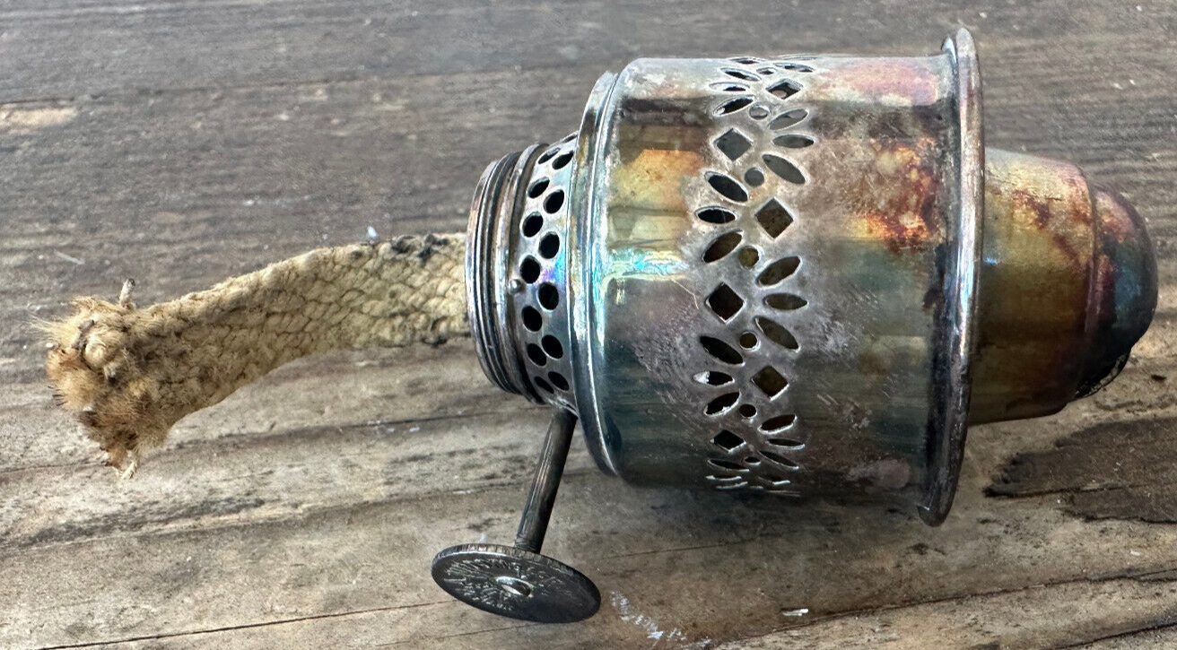 Vintage Lamp Part Brass Kerosene Gas Oil Burner USA Thomaston Conn P&A 2 3/4