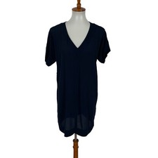 Madewell Dress XS Navy Short Sleeve Shift Clean Girl Minimalist