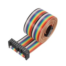 IDC Rainbow Wire Flat Ribbon Cable 20P A-type FC/FC Connector 2.54mm Pitch 1m