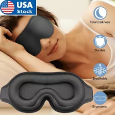 3D Travel Silk Eye Mask Sleeping Soft Padded Shade Cover Rest Relax Blindfold