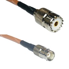 RG400 SO239 UHF Female to BNC FEMALE RF Cable FAST-SHIP LOT