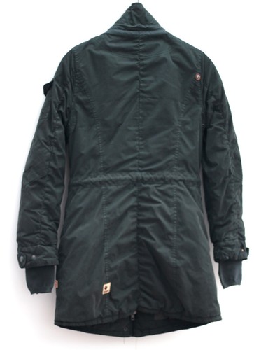 Abrigo de invierno KHUJO para mujer talla M verde oscuro forrado acolchado - Imagen 2 de 4