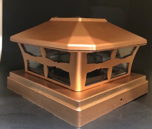 Garden Solar Copper Post Deck Fence Cap Lights SMD LED Vinyl/PVC Wood Post 5X5 - Picture 13 of 57