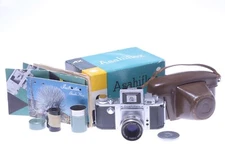 ✅ ASAHIFLEX IIA 35MM SLR CAMERA BOX, CASE W/ ASAHI KOGAKU TAKUMAR 58MM 2.4 LENS