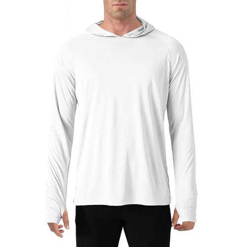 Men's Anti-UV Sun Protection T-shirt Long Sleeve Sun Block Workout Shirt Tops - Picture 20 of 65