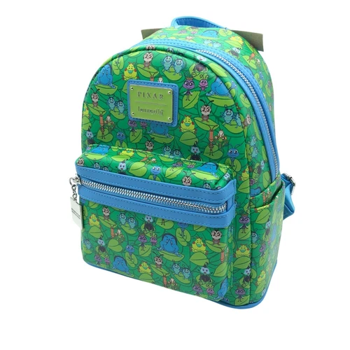 Loungefly Pixar A Bug's Life Mini Backpack All Over Print Green Blue
