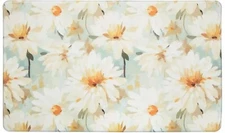 Anti-Fatigue Printed Non Slip Floor PVC Foam Mat (18"x30") DAISIES FLOWERS, HL