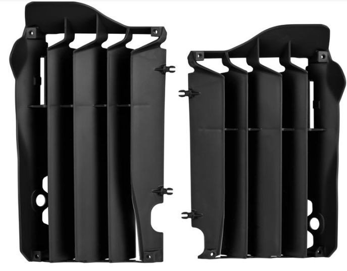 Protection cache radiateur Polisport noir Kawasaki KX450F 2012 2013 2014 2015