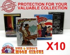 10x DVD OVERSIZED BOX SET SIZE DVO A - CLEAR PLASTIC PROTECTIVE BOX PROTECTOR